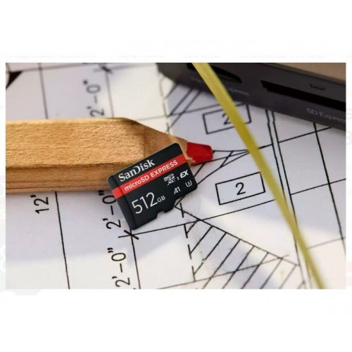 Карта пам'яті SanDisk microSDXC Express 128GB Class 10 UHS-I U3 A1 (SDSQXFN-128G-GN4NN) купити в Україні: Київ, Львів, Хмельницький, Тернопіль, Івано-Франківськ | Низька ціна, відгуки, характеристики від TELEMART фото
