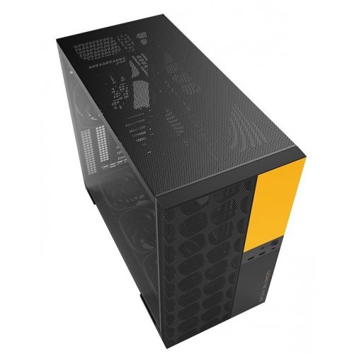Уценка корпус Geometric Future Model 5F Mesh без БП (GEO-M5VF-BY) Black/Yellow (Вскрытая упаковка, 878220) купить в Украине: Киев, Днепр, Харьков, Одесса  | Проверка совместимости, низкая цена, отзывы, характеристики от TELEMART фото