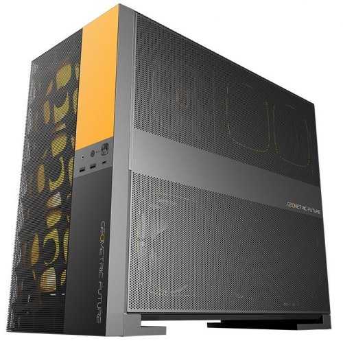 Уценка корпус Geometric Future Model 5F Mesh без БП (GEO-M5VF-BY) Black/Yellow (Вскрытая упаковка, 878220) купить в Украине: Киев, Днепр, Харьков, Одесса  | Проверка совместимости, низкая цена, отзывы, характеристики от TELEMART фото