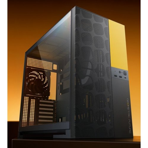 Уценка корпус Geometric Future Model 5F Mesh без БП (GEO-M5VF-BY) Black/Yellow (Вскрытая упаковка, 878220) купить в Украине: Киев, Днепр, Харьков, Одесса  | Проверка совместимости, низкая цена, отзывы, характеристики от TELEMART фото