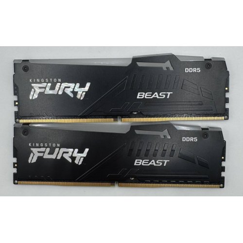 Озп Kingston DDR5 32GB (2x16GB) 6000Mhz FURY Beast RGB (KF560C36BBEAK2-32) (Відновлено продавцем, 878221) купити в Україні: Київ, Львів, Хмельницький, Тернопіль, Івано-Франківськ | Перевірка сумісності, низька ціна, відгуки, характеристики від TELEMART фото