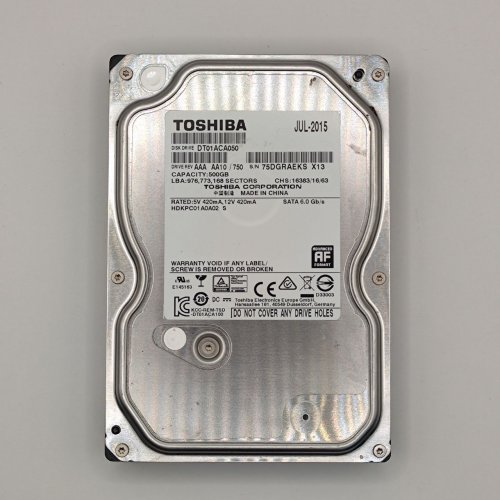Жорсткий диск Toshiba 500GB 32MB 7200RPM 3.5" (DT01ACA050) (Відновлено продавцем, 878393) купити в Україні: Київ, Львів, Хмельницький, Тернопіль, Івано-Франківськ | Перевірка сумісності, низька ціна, відгуки, характеристики від TELEMART фото