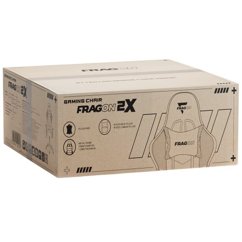 Игровое кресло FragON 2X Series (FRGN_2X_R2_WHITE) White/Black купить в Украине: Киев, Днепр, Харьков, Одесса  | Низкая цена, отзывы, характеристики от TELEMART фото