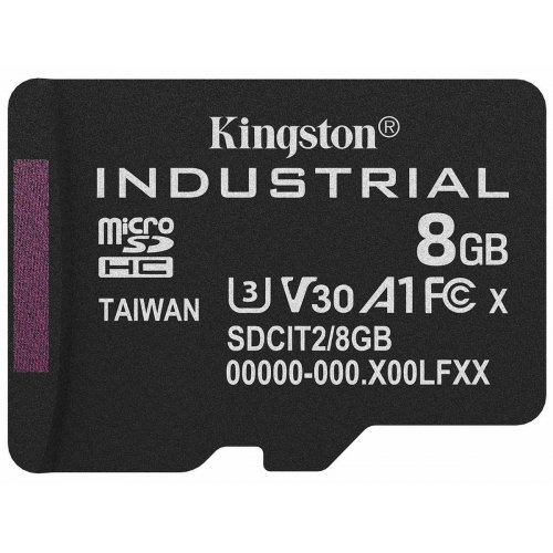Карта памяти Kingston microSDHC Industrial 8GB Class 10 UHS-I U3 A1 V30 (SDCIT2/8GBSP) купить в Украине: Киев, Днепр, Харьков, Одесса  | Низкая цена, отзывы, характеристики от TELEMART фото