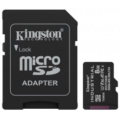 Карта памяти Kingston microSDHC Industrial 8GB Class 10 UHS-I U3 A1 V30 (с адаптером) (SDCIT2/8GB)