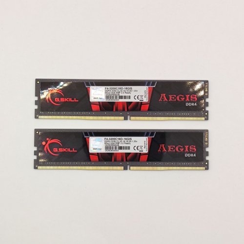 Озп G.Skill DDR4 16GB (2x8GB) 3200Mhz Aegis (F4-3200C16D-16GIS) (Відновлено продавцем, 878416) купити в Україні: Київ, Львів, Хмельницький, Тернопіль, Івано-Франківськ | Перевірка сумісності, низька ціна, відгуки, характеристики від TELEMART фото