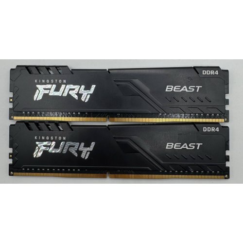 Озп Kingston DDR4 16GB (2x8GB) 3600Mhz FURY Beast Black (KF436C17BBK2/16) (Відновлено продавцем, 878426) купити в Україні: Київ, Львів, Хмельницький, Тернопіль, Івано-Франківськ | Перевірка сумісності, низька ціна, відгуки, характеристики від TELEMART фото