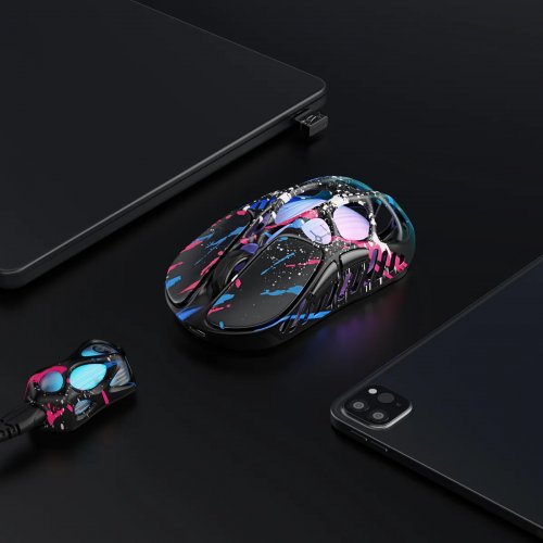 Мышка GravaStar Mercury X Pro 8K RGB Wireless (GS_X_PRO_CG_BLK) Neon Graffiti купить в Украине: Киев, Днепр, Харьков, Одесса  | Низкая цена, отзывы, характеристики от TELEMART фото