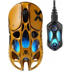 Мышка GravaStar Mercury X Pro 8K RGB Wireless (GS_X_PRO_YLW) Battle-Worn Yellow / 32000 DPI / 1000/8000 Гц / Pixart