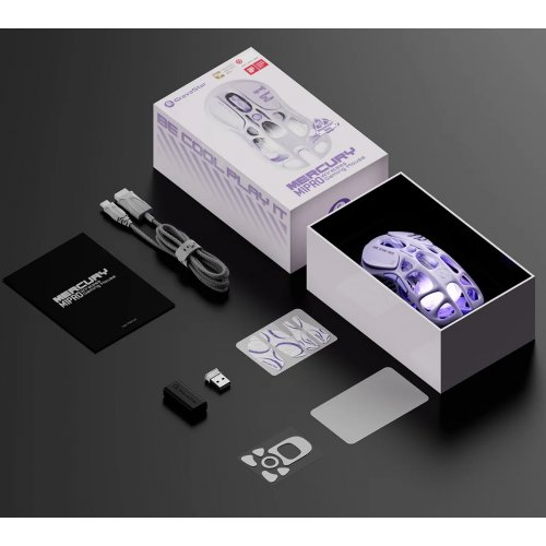 Мышка GravaStar Mercury M1 Pro RGB Wireless (GRAVASTARM1PRO_PL) Lavender Purple купить в Украине: Киев, Днепр, Харьков, Одесса  | Низкая цена, отзывы, характеристики от TELEMART фото
