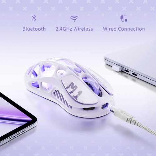 Мышка GravaStar Mercury M1 Pro RGB Wireless (GRAVASTARM1PRO_PL) Lavender Purple купить в Украине: Киев, Днепр, Харьков, Одесса  | Низкая цена, отзывы, характеристики от TELEMART фото