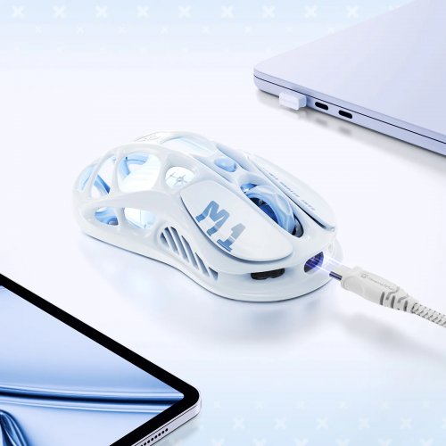 Мышка GravaStar Mercury M1 Pro RGB Wireless (GRAVASTARM1PRO_BLU) Ice Blue купить в Украине: Киев, Днепр, Харьков, Одесса  | Низкая цена, отзывы, характеристики от TELEMART фото