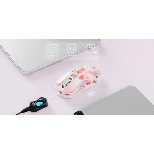 Мышка GravaStar Mercury M1 Pro RGB Wireless (GRAVASTARM1PRO_PNK) Sakura Pink купить в Украине: Киев, Днепр, Харьков, Одесса  | Низкая цена, отзывы, характеристики от TELEMART фото