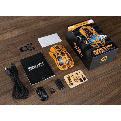 Мышка GravaStar Mercury M1 Pro RGB Wireless (GSM1PRO_YLW) Battle-Worn Yellow купить в Украине: Киев, Днепр, Харьков, Одесса  | Низкая цена, отзывы, характеристики от TELEMART фото