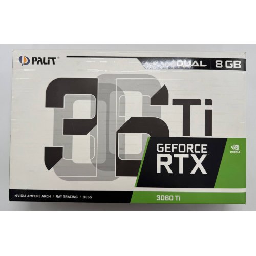 Видеокарта Palit GeForce RTX 3060 Ti Dual V1 8192MB (NE6306T019P2-190AD) LHR (Восстановлено продавцом, 878462) купить в Украине: Киев, Днепр, Харьков, Одесса  | Проверка совместимости, низкая цена, отзывы, характеристики от TELEMART фото