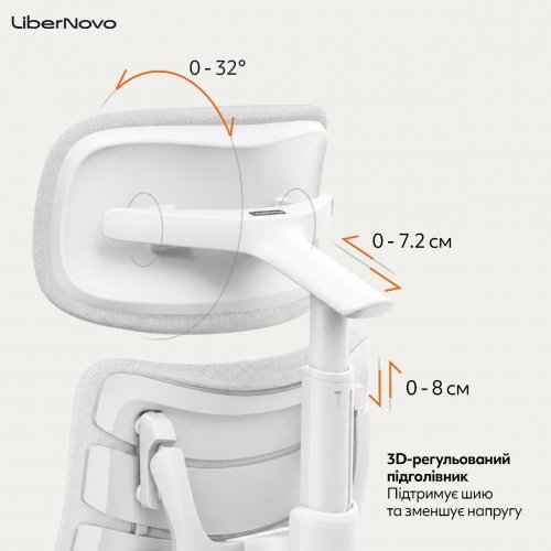 Ергономічне крісло LiberNovo Omni (CP-GW-0000015-00-00) Space Gray купити в Україні: Київ, Львів, Хмельницький, Тернопіль, Івано-Франківськ | Низька ціна, відгуки, характеристики від TELEMART фото