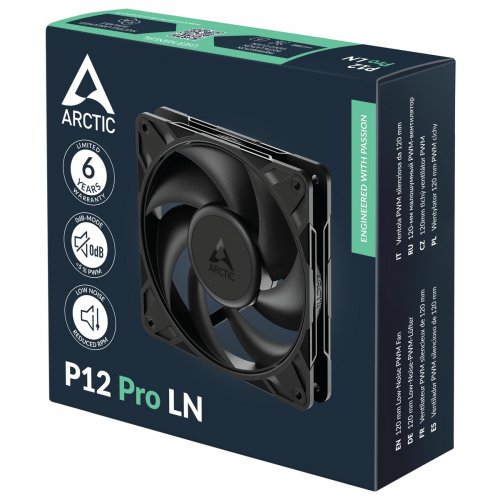 Кулер для корпуса Arctic P12 Pro LN (ACFAN00348A) Black купить в Украине: Киев, Днепр, Харьков, Одесса  | Проверка совместимости, низкая цена, отзывы, характеристики от TELEMART фото