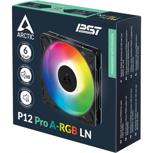 Кулер для корпуса Arctic P12 Pro A-RGB LN (ACFAN00344A) Black купить в Украине: Киев, Днепр, Харьков, Одесса  | Проверка совместимости, низкая цена, отзывы, характеристики от TELEMART фото
