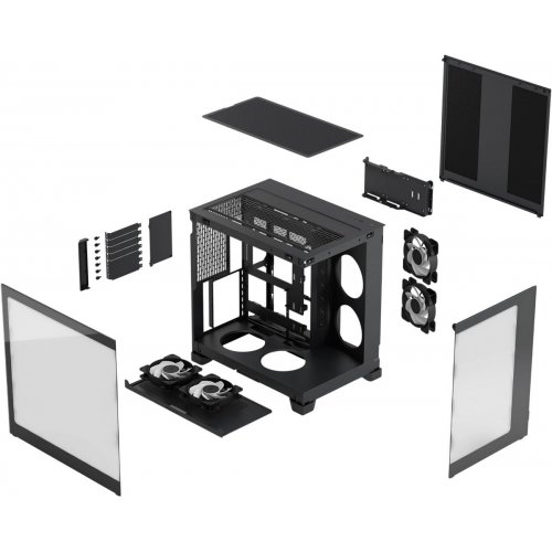 Корпус Fractal Design Pop 2 Vision RGB Tempered Glass без БЖ (FD-C-POV2A-02) Black купити в Україні: Київ, Львів, Хмельницький, Тернопіль, Івано-Франківськ | Перевірка сумісності, низька ціна, відгуки, характеристики від TELEMART фото