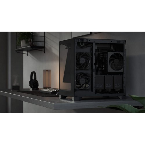 Корпус Fractal Design Pop 2 Vision RGB Tempered Glass без БЖ (FD-C-POV2A-02) Black купити в Україні: Київ, Львів, Хмельницький, Тернопіль, Івано-Франківськ | Перевірка сумісності, низька ціна, відгуки, характеристики від TELEMART фото