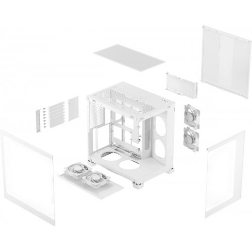 Корпус Fractal Design Pop 2 Vision RGB Tempered Glass без БЖ (FD-C-POV2A-03) White купити в Україні: Київ, Львів, Хмельницький, Тернопіль, Івано-Франківськ | Перевірка сумісності, низька ціна, відгуки, характеристики від TELEMART фото