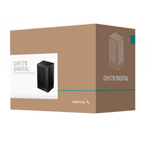 Уцінка корпус Deepcool CH170 Digital без БЖ (R-CH170-BKNPI0D-G-1) Black (Розкрита упаковка, 878561) купити в Україні: Київ, Львів, Хмельницький, Тернопіль, Івано-Франківськ | Перевірка сумісності, низька ціна, відгуки, характеристики від TELEMART фото