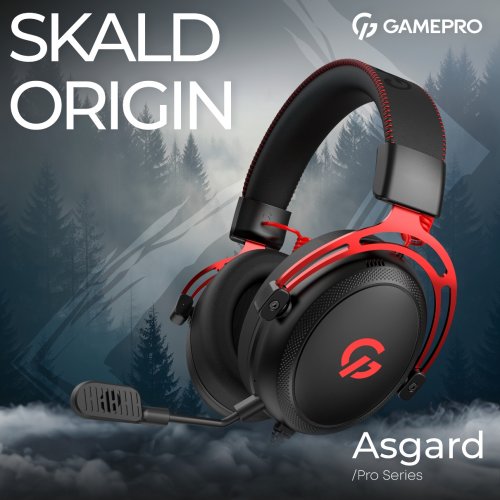 Навушники GamePro Asgard Skald Origin (HS850BR) Black/Red купити в Україні: Київ, Львів, Хмельницький, Тернопіль, Івано-Франківськ | Низька ціна, відгуки, характеристики від TELEMART фото