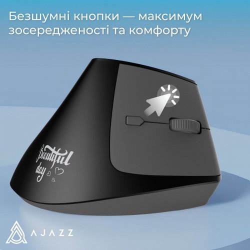 Мышка Ajazz i300 Wireless (I300-B) Black купить в Украине: Киев, Днепр, Харьков, Одесса  | Низкая цена, отзывы, характеристики от TELEMART фото