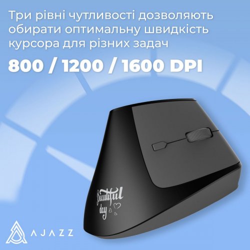 Мышка Ajazz i300 Wireless (I300-B) Black купить в Украине: Киев, Днепр, Харьков, Одесса  | Низкая цена, отзывы, характеристики от TELEMART фото