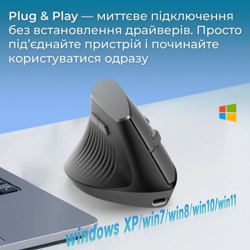Мышка Ajazz i300 Wireless (I300-B) Black купить в Украине: Киев, Днепр, Харьков, Одесса  | Низкая цена, отзывы, характеристики от TELEMART фото
