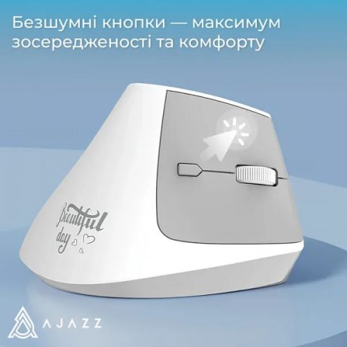 Мышка Ajazz i300 Wireless (I300-W) White купить в Украине: Киев, Днепр, Харьков, Одесса  | Низкая цена, отзывы, характеристики от TELEMART фото