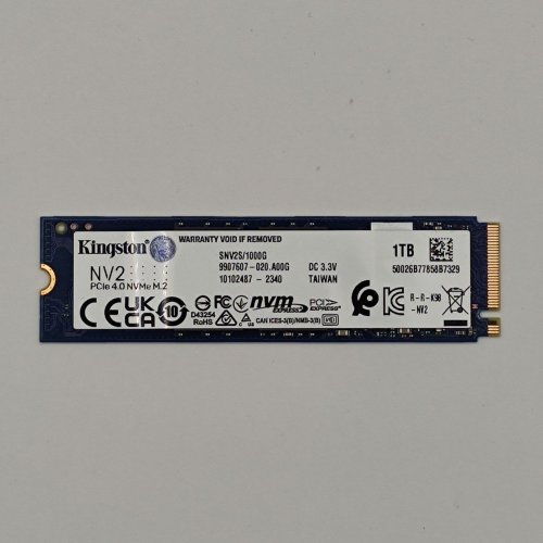 Ssd-диск Kingston NV2 3D NAND 1TB M.2 (2280 PCI-E) NVMe x4 (SNV2S/1000G) (Відновлено продавцем, 878598) купити в Україні: Київ, Львів, Хмельницький, Тернопіль, Івано-Франківськ | Перевірка сумісності, низька ціна, відгуки, характеристики від TELEMART фото
