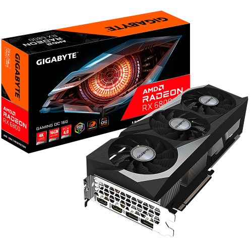 Відеокарта Gigabyte Radeon RX 6800 Gaming OC 16384MB (GV-R68GAMING OC-16GD) (Відновлено продавцем, 878647) купити в Україні: Київ, Львів, Хмельницький, Тернопіль, Івано-Франківськ | Перевірка сумісності, низька ціна, відгуки, характеристики від TELEMART фото