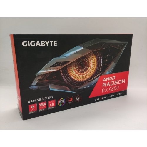 Відеокарта Gigabyte Radeon RX 6800 Gaming OC 16384MB (GV-R68GAMING OC-16GD) (Відновлено продавцем, 878647) купити в Україні: Київ, Львів, Хмельницький, Тернопіль, Івано-Франківськ | Перевірка сумісності, низька ціна, відгуки, характеристики від TELEMART фото