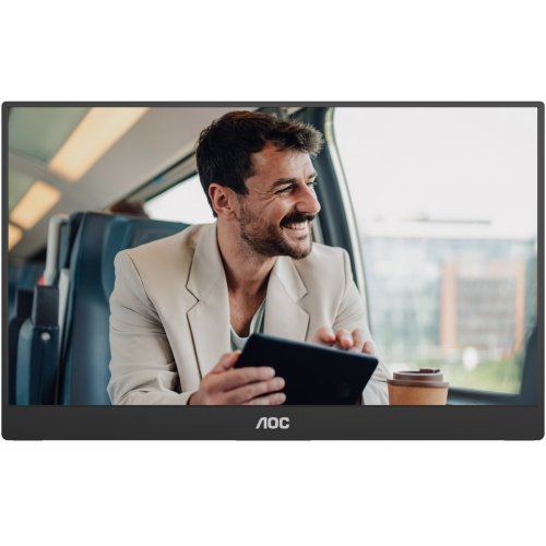 Монитор AOC 15.6" 16T20E2 Black купить в Украине: Киев, Днепр, Харьков, Одесса  | Низкая цена, отзывы, характеристики от TELEMART фото