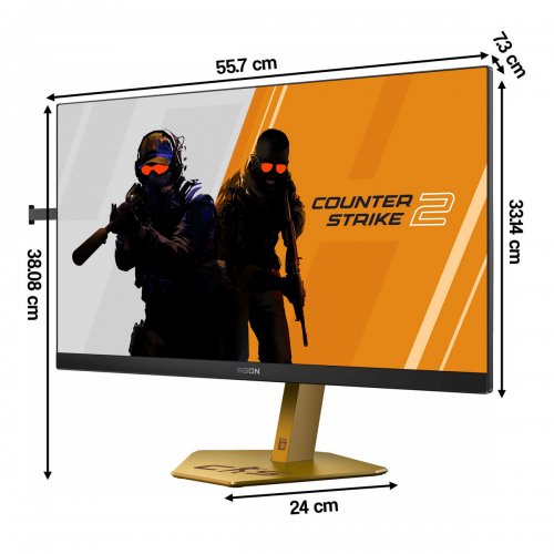Монитор AOC 24.1" CS24A Yellow купить в Украине: Киев, Днепр, Харьков, Одесса  | Низкая цена, отзывы, характеристики от TELEMART фото