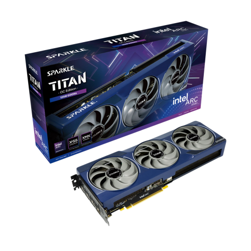 Відеокарта SPARKLE Intel Arc B580 TITAN OC 12228MB (SB580T-12GOC) (Відновлено продавцем, 878794) купити в Україні: Київ, Львів, Хмельницький, Тернопіль, Івано-Франківськ | Перевірка сумісності, низька ціна, відгуки, характеристики від TELEMART фото