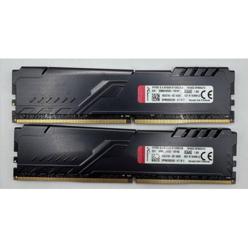 Озп HyperX DDR4 16GB (2x8GB) 3200Mhz Fury Black (HX432C16FB3K2/16) (Відновлено продавцем, 878803) купити в Україні: Київ, Львів, Хмельницький, Тернопіль, Івано-Франківськ | Перевірка сумісності, низька ціна, відгуки, характеристики від TELEMART фото