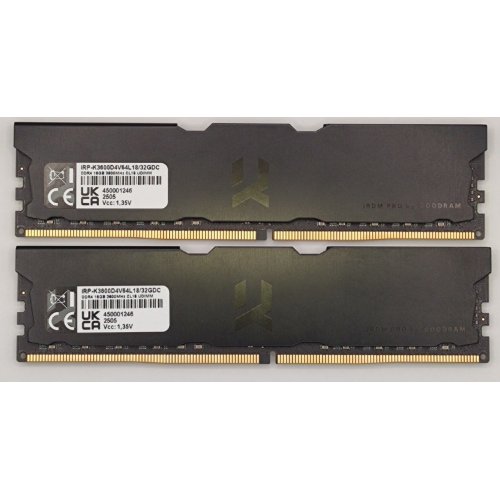Озп GoodRAM DDR4 32GB (2x16GB) 3600Mhz IRDM Pro Deep Black (IRP-K3600D4V64L18/32GDC) (Відновлено продавцем, 878857) купити в Україні: Київ, Львів, Хмельницький, Тернопіль, Івано-Франківськ | Перевірка сумісності, низька ціна, відгуки, характеристики від TELEMART фото