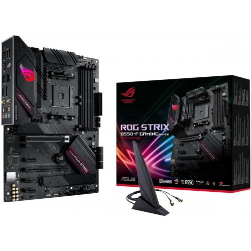 Материнська плата Asus ROG STRIX B550-F GAMING (WI-FI) (sAM4, AMD B550) (Відновлено продавцем, 878862) купити в Україні: Київ, Львів, Хмельницький, Тернопіль, Івано-Франківськ | Перевірка сумісності, низька ціна, відгуки, характеристики від TELEMART фото