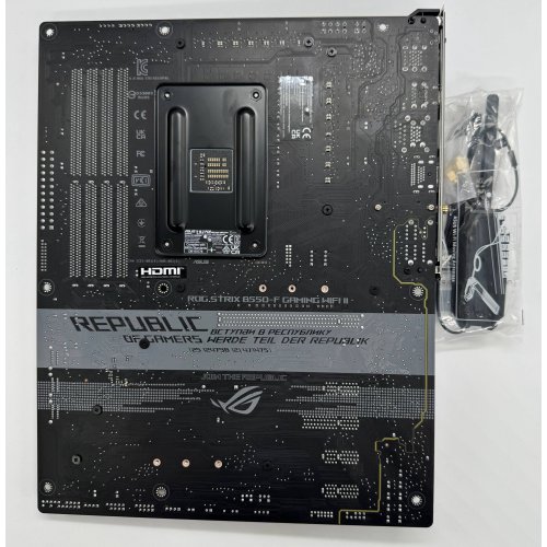 Материнська плата Asus ROG STRIX B550-F GAMING (WI-FI) (sAM4, AMD B550) (Відновлено продавцем, 878862) купити в Україні: Київ, Львів, Хмельницький, Тернопіль, Івано-Франківськ | Перевірка сумісності, низька ціна, відгуки, характеристики від TELEMART фото