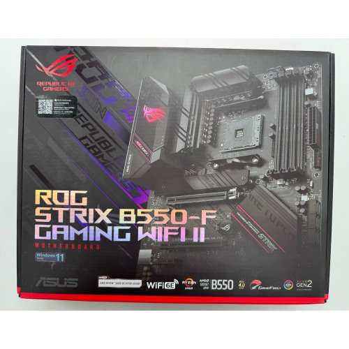 Материнська плата Asus ROG STRIX B550-F GAMING (WI-FI) (sAM4, AMD B550) (Відновлено продавцем, 878862) купити в Україні: Київ, Львів, Хмельницький, Тернопіль, Івано-Франківськ | Перевірка сумісності, низька ціна, відгуки, характеристики від TELEMART фото