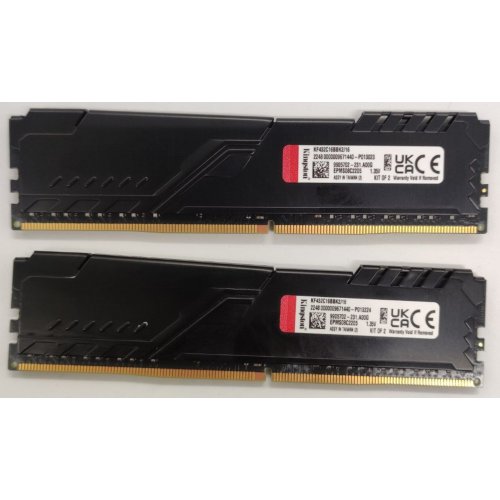 Озу Kingston DDR4 16GB (2x8GB) 3200Mhz FURY Beast RGB Black (KF432C16BB2AK2/16WP) (Восстановлено продавцом, 878868) купить в Украине: Киев, Днепр, Харьков, Одесса  | Проверка совместимости, низкая цена, отзывы, характеристики от TELEMART фото