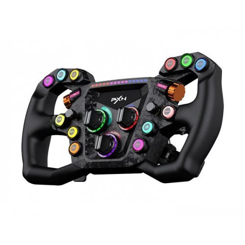 Руль PXN GT One Steering (6948052904294) Black купить в Украине: Киев, Днепр, Харьков, Одесса  | Низкая цена, отзывы, характеристики от TELEMART фото
