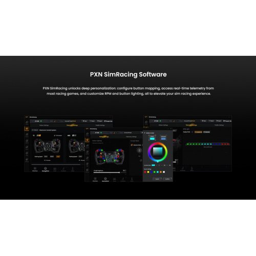 Руль PXN GT One Steering (6948052904294) Black купить в Украине: Киев, Днепр, Харьков, Одесса  | Низкая цена, отзывы, характеристики от TELEMART фото