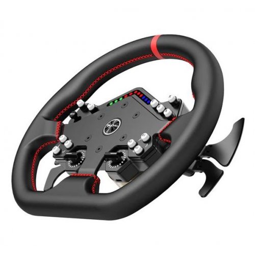 Руль PXN W DS R2 D-Type Steering (6948052903716) Black купить в Украине: Киев, Днепр, Харьков, Одесса  | Низкая цена, отзывы, характеристики от TELEMART фото