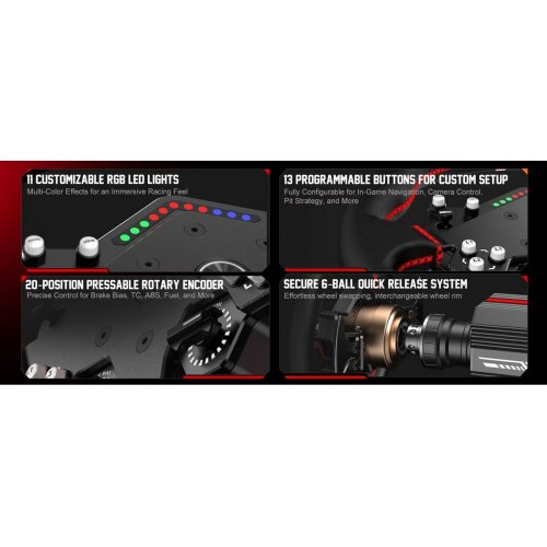Руль PXN W DS R2 D-Type Steering (6948052903716) Black купить в Украине: Киев, Днепр, Харьков, Одесса  | Низкая цена, отзывы, характеристики от TELEMART фото