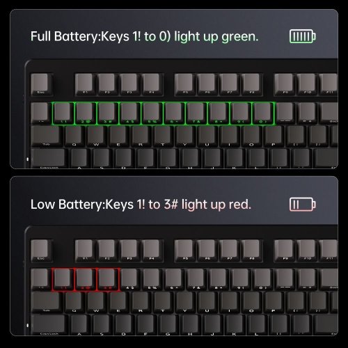 Клавіатура MCHOSE G87 RGB Mechanical Matcha Latte Switch V2 Wireless (MC-G87-17) Black/Pink (Відновлено продавцем, 879032) купити в Україні: Київ, Львів, Хмельницький, Тернопіль, Івано-Франківськ | Низька ціна, відгуки, характеристики від TELEMART фото