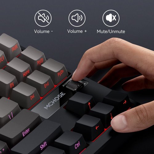 Клавіатура MCHOSE G87 RGB Mechanical Matcha Latte Switch V2 Wireless (MC-G87-17) Black/Pink (Відновлено продавцем, 879032) купити в Україні: Київ, Львів, Хмельницький, Тернопіль, Івано-Франківськ | Низька ціна, відгуки, характеристики від TELEMART фото
