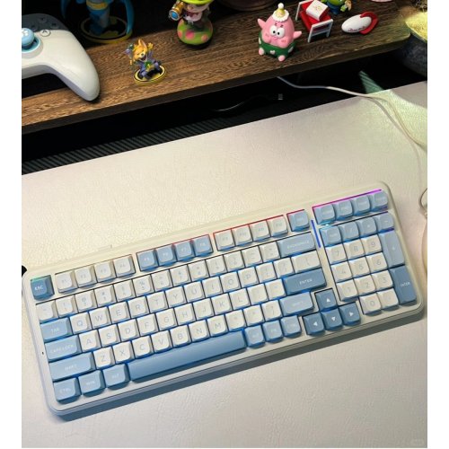 Клавіатура MCHOSE K99 V2 RGB Mechanical Icy Creamsicle Switch Wireless (MC-K99V2-4) Sky Blue (Відновлено продавцем, 879033) купити в Україні: Київ, Львів, Хмельницький, Тернопіль, Івано-Франківськ | Низька ціна, відгуки, характеристики від TELEMART фото